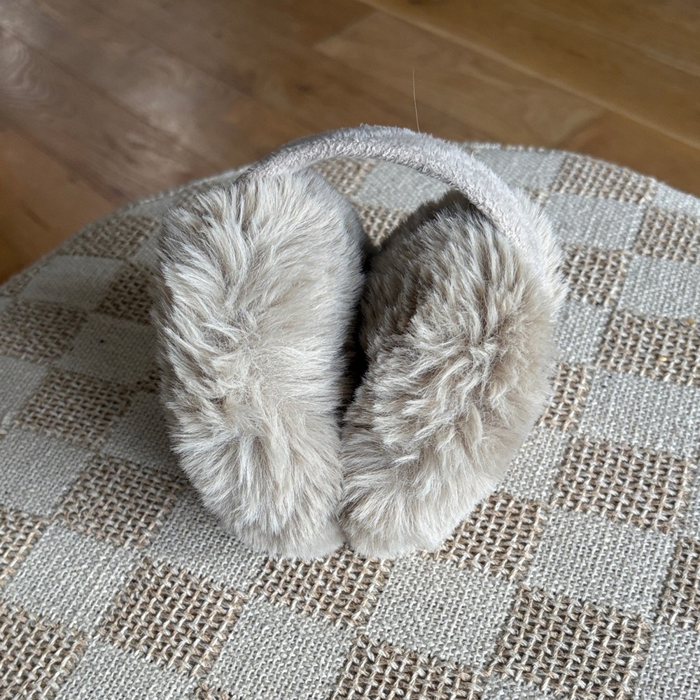 Cozy Beige Faux Fur Earmuffs